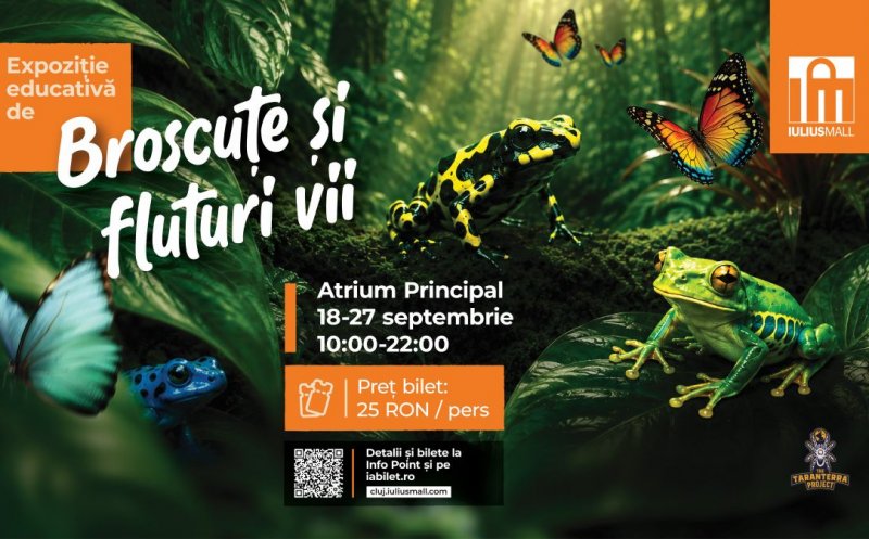 Dog Walk Series, târg de antichități și Expoziția educativă de broscuțe și fluturi vii, la Iulius Mall Cluj