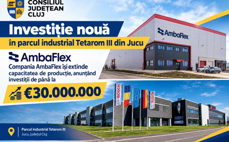 Investiție nouă în parcul industrial Tetarom III din Jucu. Compania care bagă până la 30 de milioane de euro