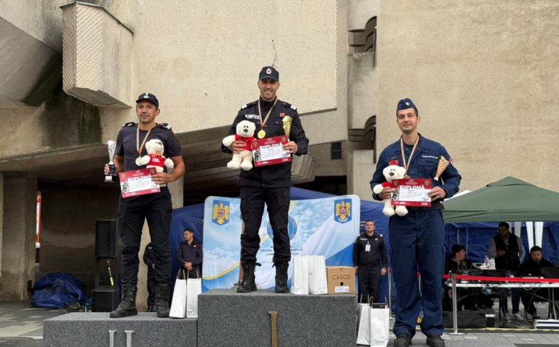 Performanță de aur pentru pompierii clujeni. Au urcat pe cea mai înaltă treaptă a podiumului la un concurs internațional