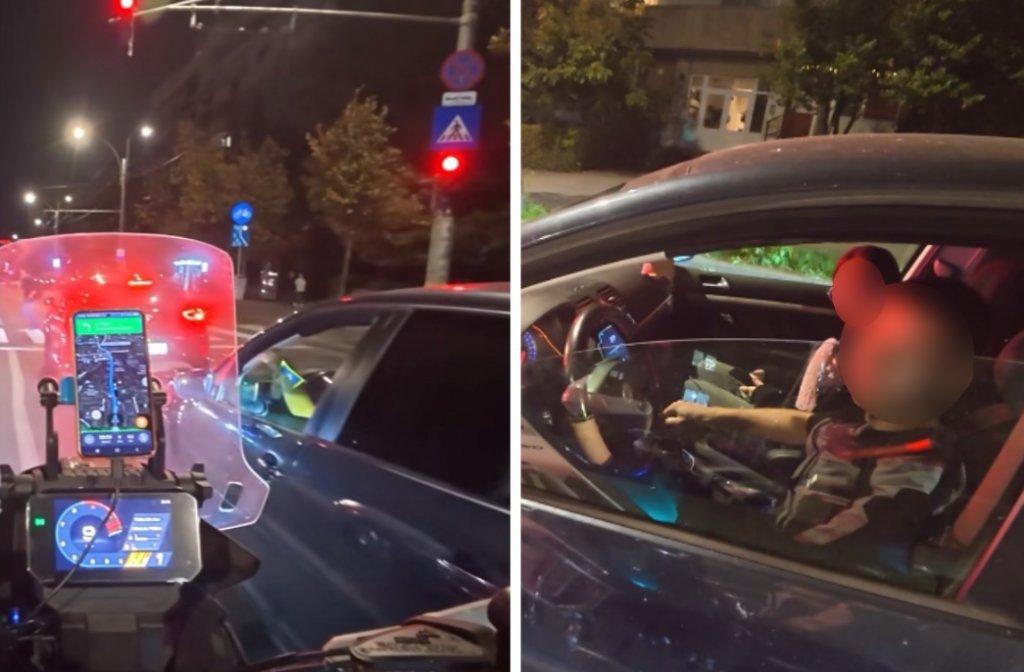 Gestul unui șofer în trafic la Cluj l-a făcut pe un motociclist să reacționeze: "Ești nesimțit. Așa te-ai învățat?”