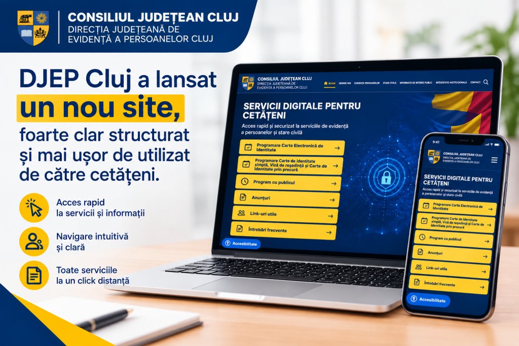 Continuă digitalizarea la CJ Cluj. Site nou pentru o instituție din subordine