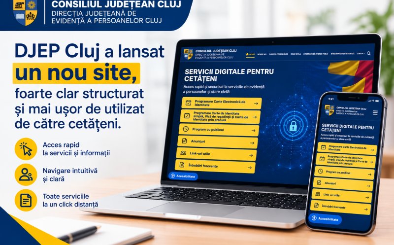 Continuă digitalizarea la CJ Cluj. Site nou pentru o instituție din subordine