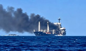 O navă ar fi fost lovită de o dronă în Marea Neagră, lângă Platforma Pescăruș. 13 marinari ar fi dispăruți