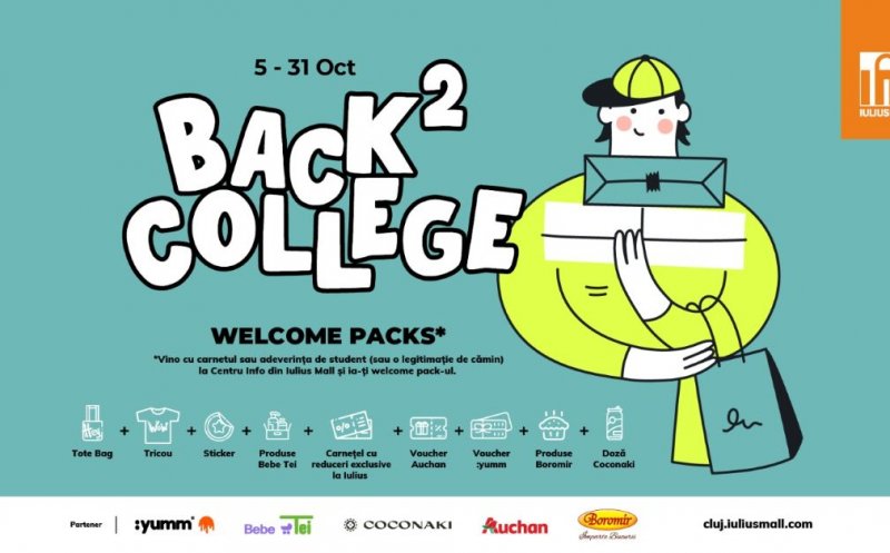 Welcome Pack-uri, reduceri și surprize pentru studenți, la Iulius Mall Cluj