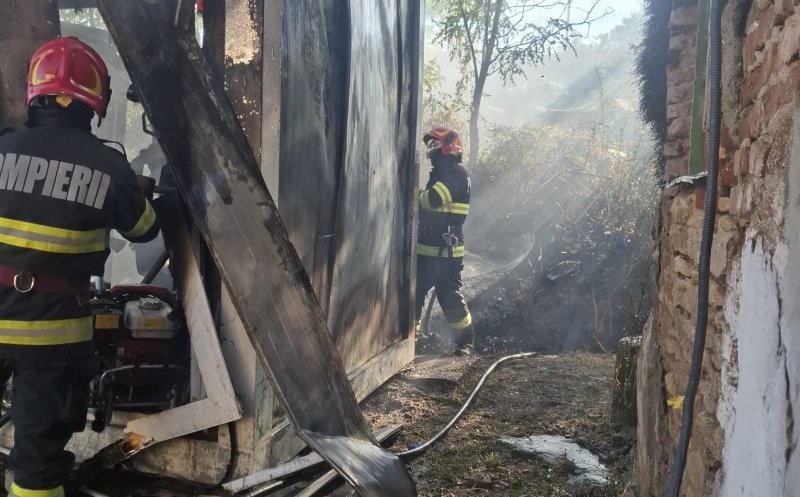 Incendiu într-un container metalic. Pompierii clujeni au intervenit
