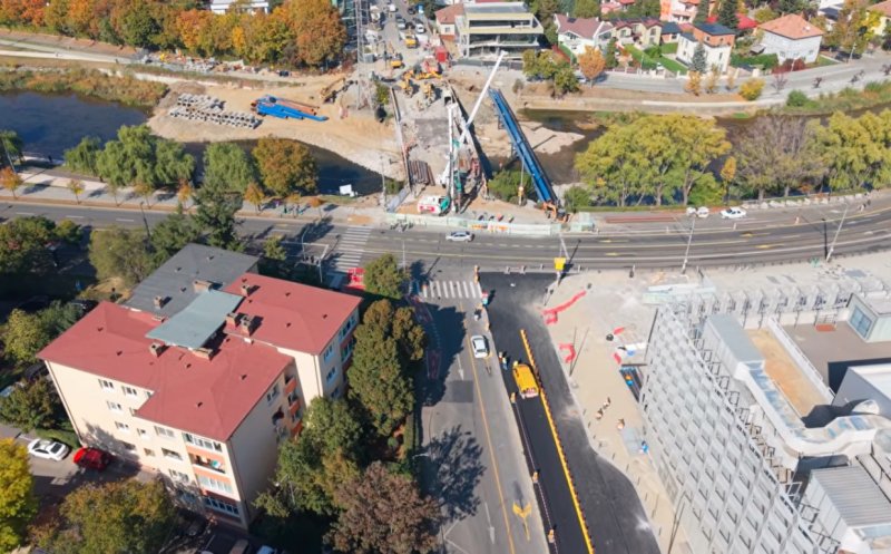 Noi imagini de pe șantierul Podului Garibaldi și a străzii Uzinei Electrice
