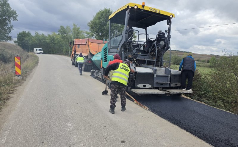 Gata cu gropile pe drumul județean care duce spre Bistrița