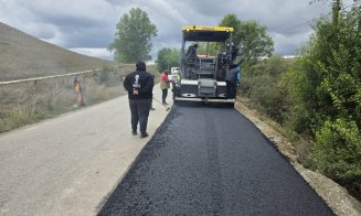 Gata cu gropile pe drumul județean care duce spre Bistrița