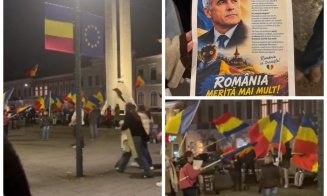 Un nou protest pro-Georgescu în centrul Clujului. Zeci de persoane s-au adunat la Monumentul Memorandiștilor