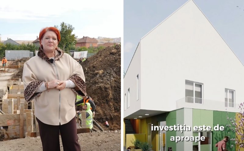 Primărița Cristina Belce, pe șantierul noii grădinițe din Apahida: „Lucrările avansează și avem deja fundația turnată”