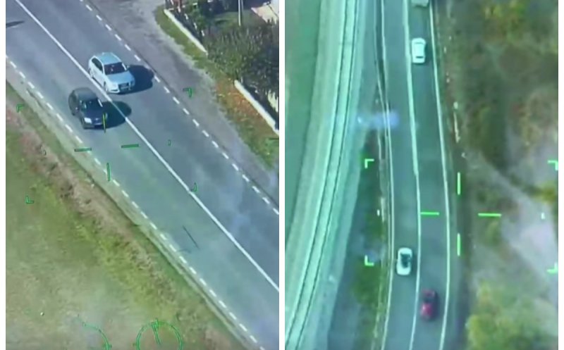 "Vânați” din elicopter pe DN1, în Cluj. Patru șoferi au rămas fără permis în doar 10 minute