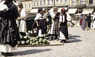 Vechiul Cluj - Zi de târg în Piața Unirii