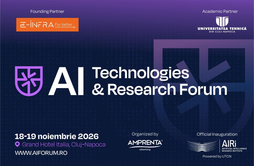 Clujul devine punct de întâlnire pentru experții în inteligență artificială. Când are loc AI Technologies & Research Forum 2026