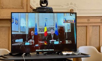 Conducerea Prefecturii Cluj, la ceremonia de predare-primire a mandatului de ministru al Afacerilor Interne, prin videoconferință