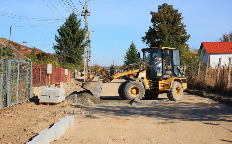 Cum arată șantierul de pe strada Petru Maior din Turda. Lucrările intră într-o nouă etapă
