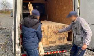Amendă pentru un bărbat care transporta lemne. Încărcătură a fost confiscată de polițiștii clujeni