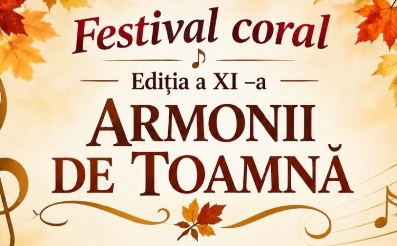 Festivalul coral „Armonii de toamnă” revine la Turda. Cinci coruri vor urca pe scenă