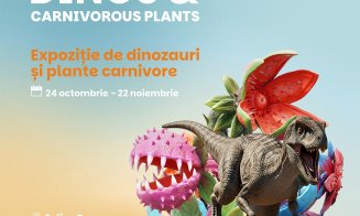 Călătorie în preistoric, la Iulius Mall Cluj. Vino să descoperi expozția de dinozauri și plante carnivore!